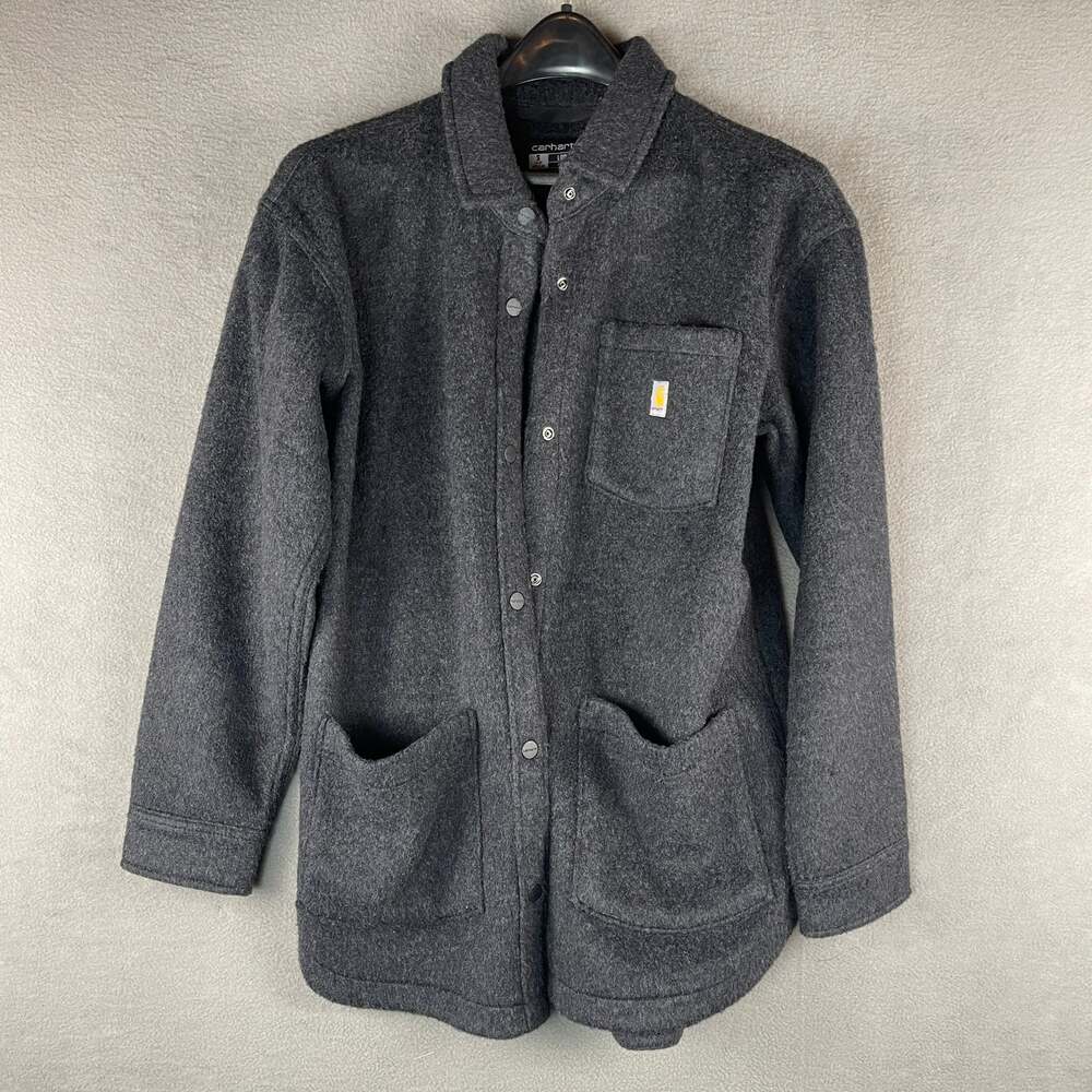 Carhartt Loose Fit Dark Gray Women's Small Shirt Jacket TW5988-W